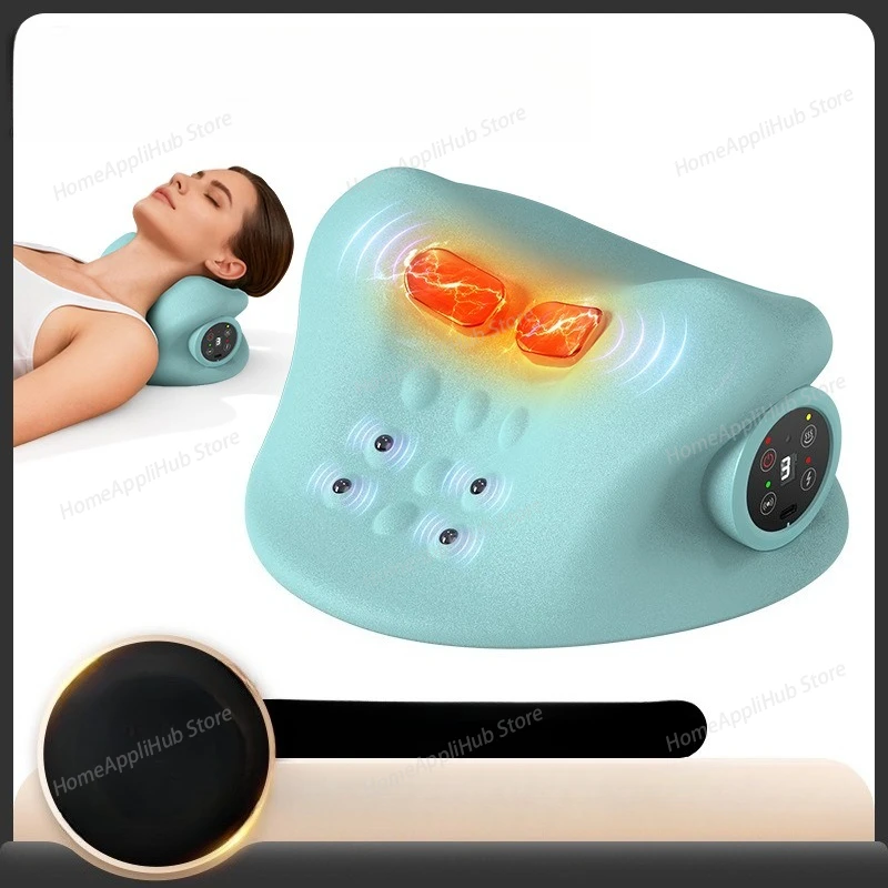 

Тяговый массажер - EMS Pulse Therapy Нагревательная массажная подушка, микротоковая массажная подушка для головы и шеи, массажер для шейного отдела