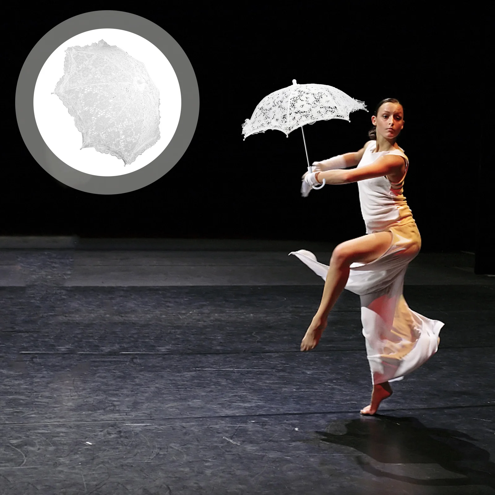 

Dance Decorative Umbrella Vintage Lace Design For Wedding Bride Photography Party Mini Ornament Decor