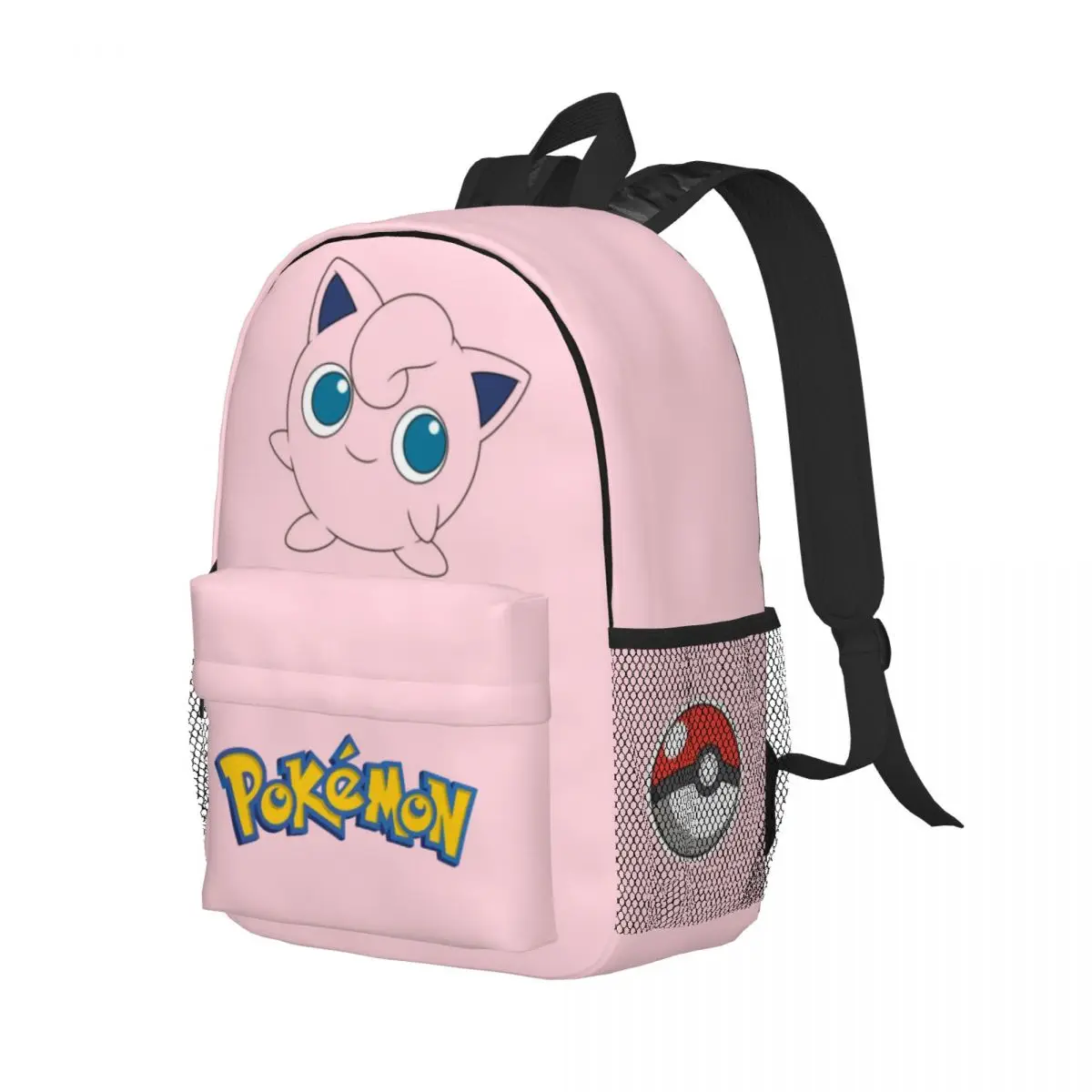 Pokemon tas punggung kuliah, tas buku bepergian Laptop trendi tahan air kapasitas tinggi 15 inci