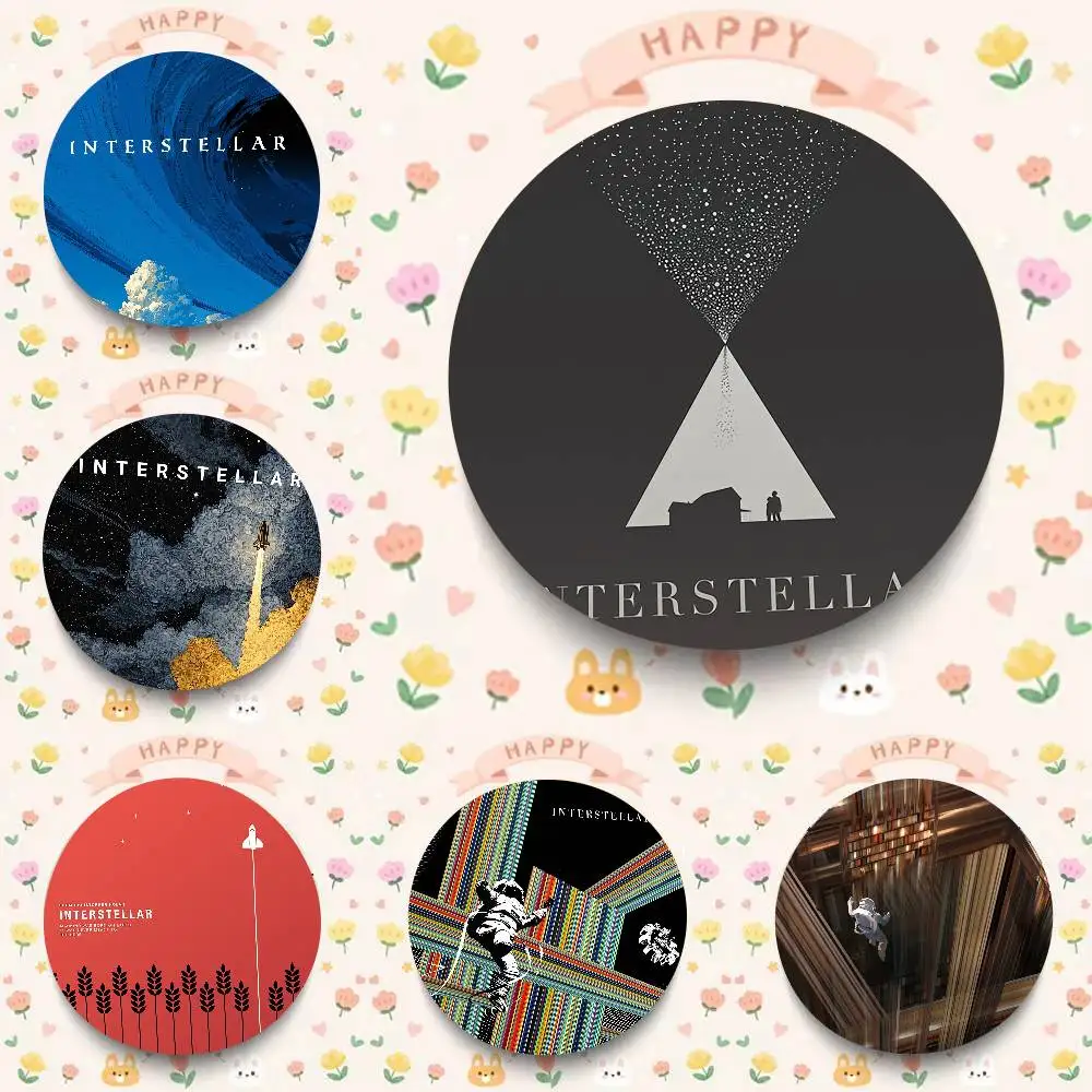Movie Interstellar Round Brooch Brooches Cartoon Badge Pins Backpack Hat Accessories Friend Gift