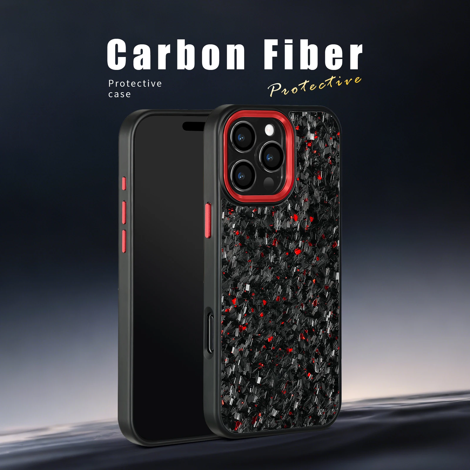 

Glossy Luxury Forged Ultra Genuine Pure Carbon Fiber Cover Phone Case For iPhone 16 15 Pro/Pro Max Shockproof Matte Bumper Cover