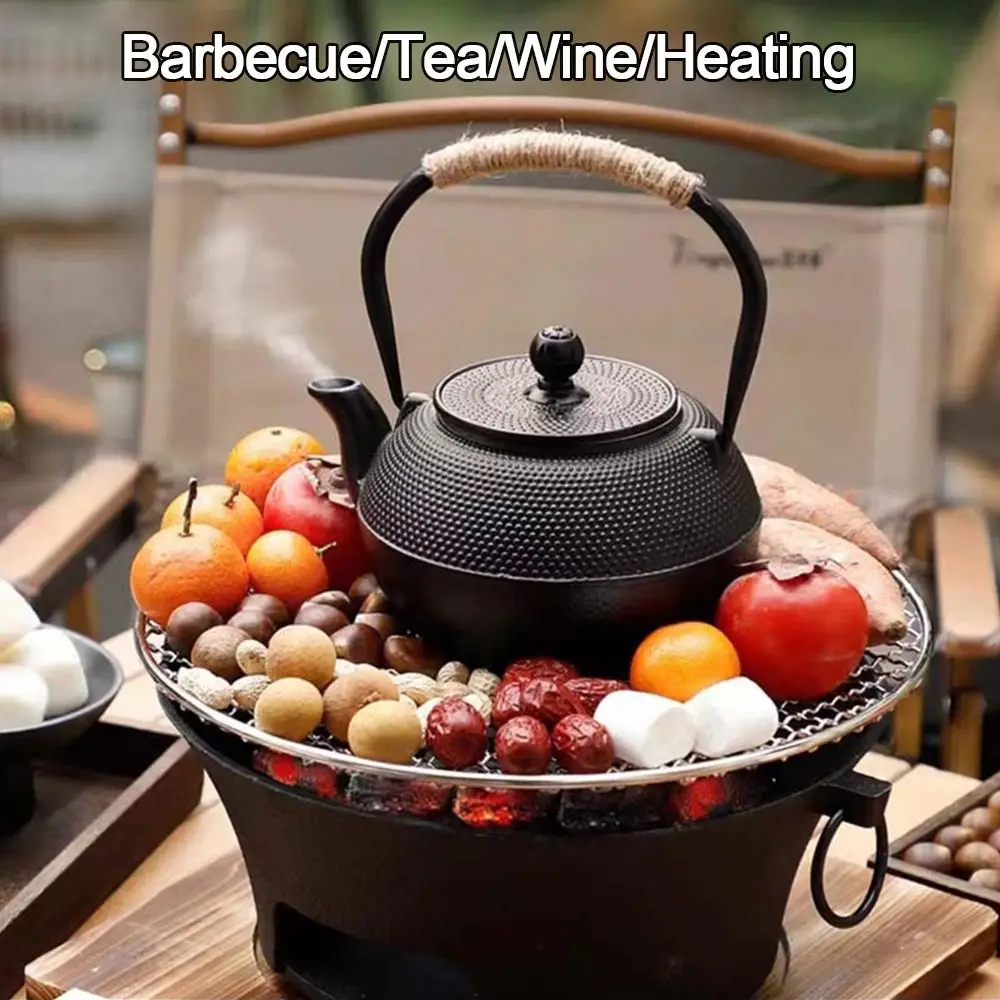 رفوف شواء جديدة من الفولاذ المقاوم للصدأ، شبكة شواء مستديرة غير لاصقة، شبكة شواء قابلة لإعادة الاستخدام