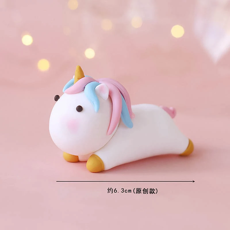 Einhorn Geburtstag Kuchen Topper Dekoration Mädchen Puppe Schönheit Regenbogen Liebe Rosa Stern Baby Dusche Kuchen Einsatz Flaggen – Detail 4