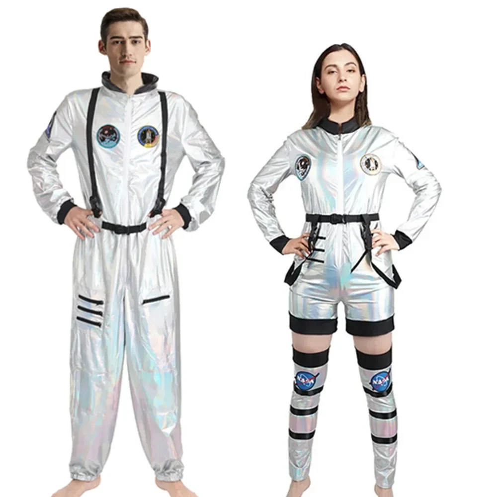 Adult Astronaut Costume Space Suit Pilots Jumpsuit Party Purim Carnival Cosplay Outfit For Men Women