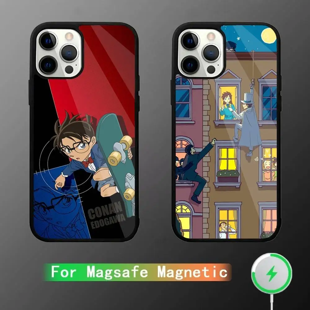 

Detective C- Conan Phone Case For iPhone 16,15,14,13,12,11,Pro,Max,Plus,Mini,SE New Magsafe Magnetic Wireless Charging
