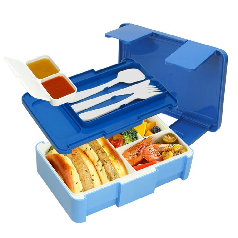 1450ml Children's Lunch Box Insulated Colorful Student Food Containers with Spoon Fork BPA Free Outdoor Picnic Box Kids