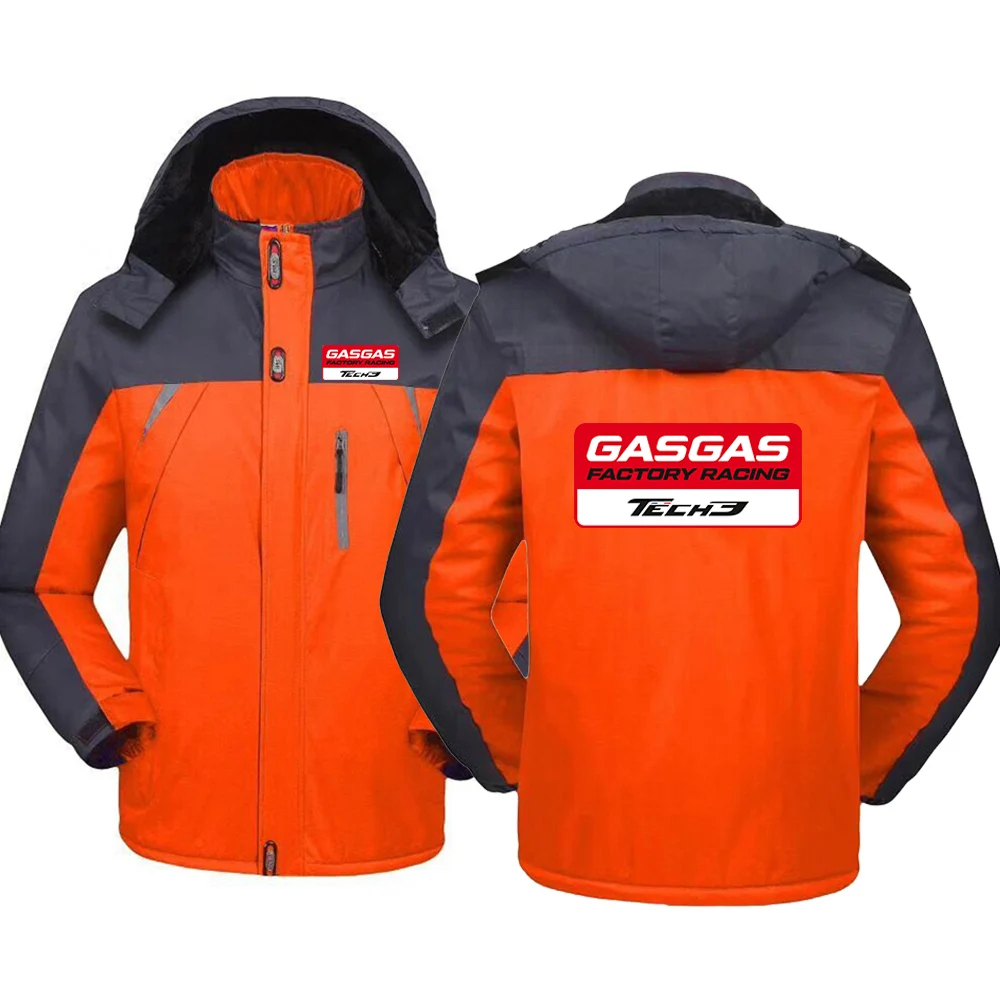 

2025 Autumn Winter Motorcycles GASGAS Factory Racing Print Men's Patchwork High Street Cold Prevention Windbreaker Jacket Coats