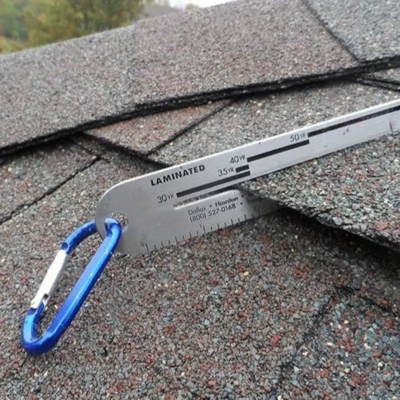 1Pc Stainless Steel Fiberglass Shingle Gauge 5 Inch 3 Inch Ribbon Plate Measuring Ruler Genuine