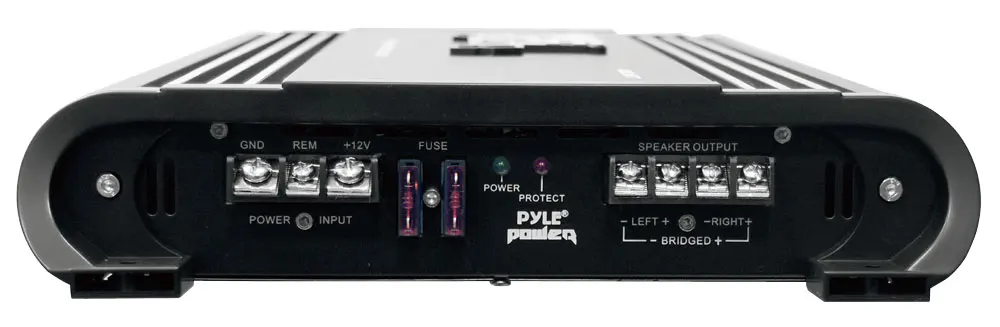 Pyle 2-Channel Car Stereo Amplifier – 4000W Bridgeable High-Power MOSFET Amp with Crossover, Bass Boost & Silver-Plated RCA Inp