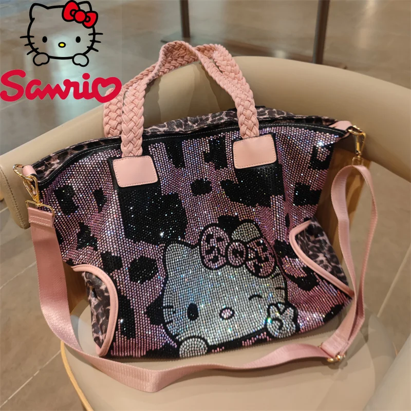 

Hello Kitty новая женская сумка с бриллиантами, модная женская сумка на плечо с бриллиантами, женская сумка большой вместимости