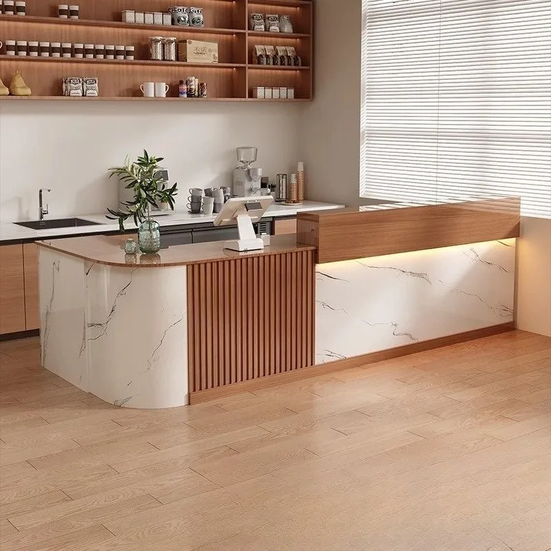 Bar checkout page Front desk Clothing store Small bar table cabinet
