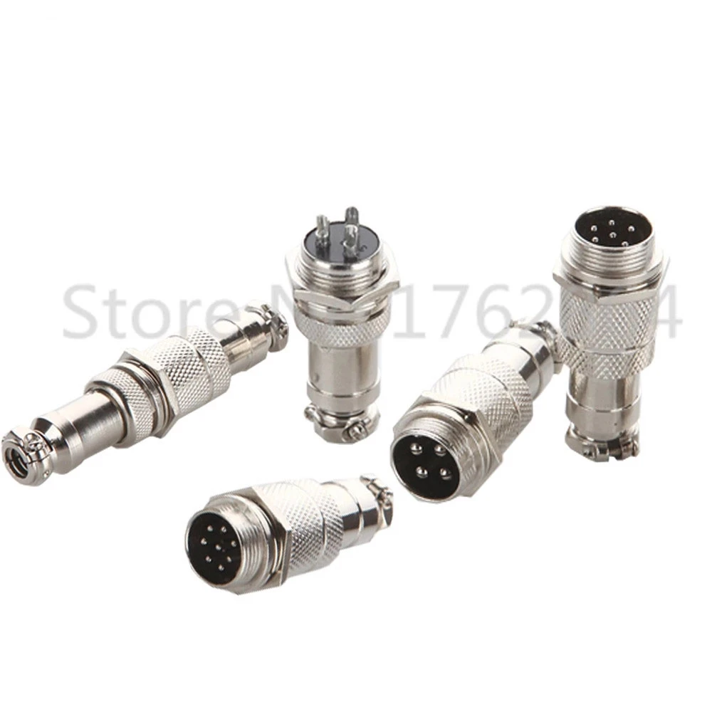 4 pin GX12-4 12mm Male Female Screw Butt Joint Type Aviation Connect Plug