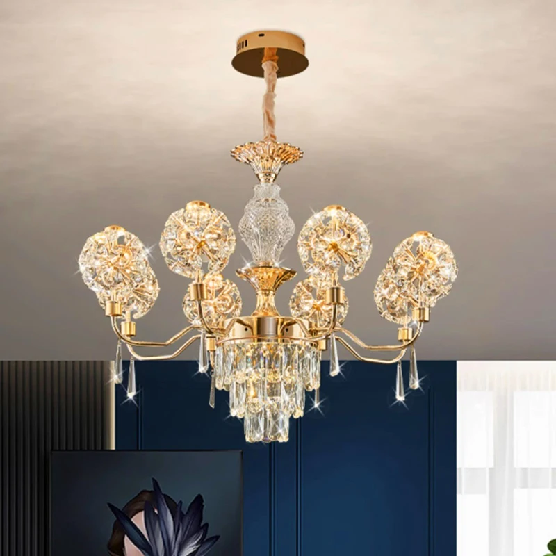 home decorationPendant lights, luxury crystal living room chandelier, bedroom Pendant lamp, ceiling light, indoor lighting