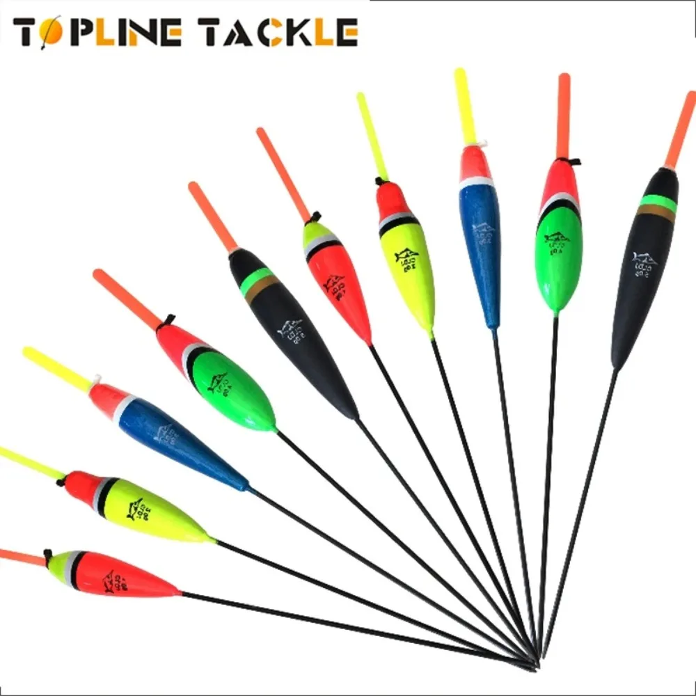 Aparejos Topline, 10 unids/lote, flotadores de Pesca, boya Waggler, Bobbers, peces, Barguzinsky, flotadores de abeto, aparejos de Pesca de carpa, Boya Acesorios