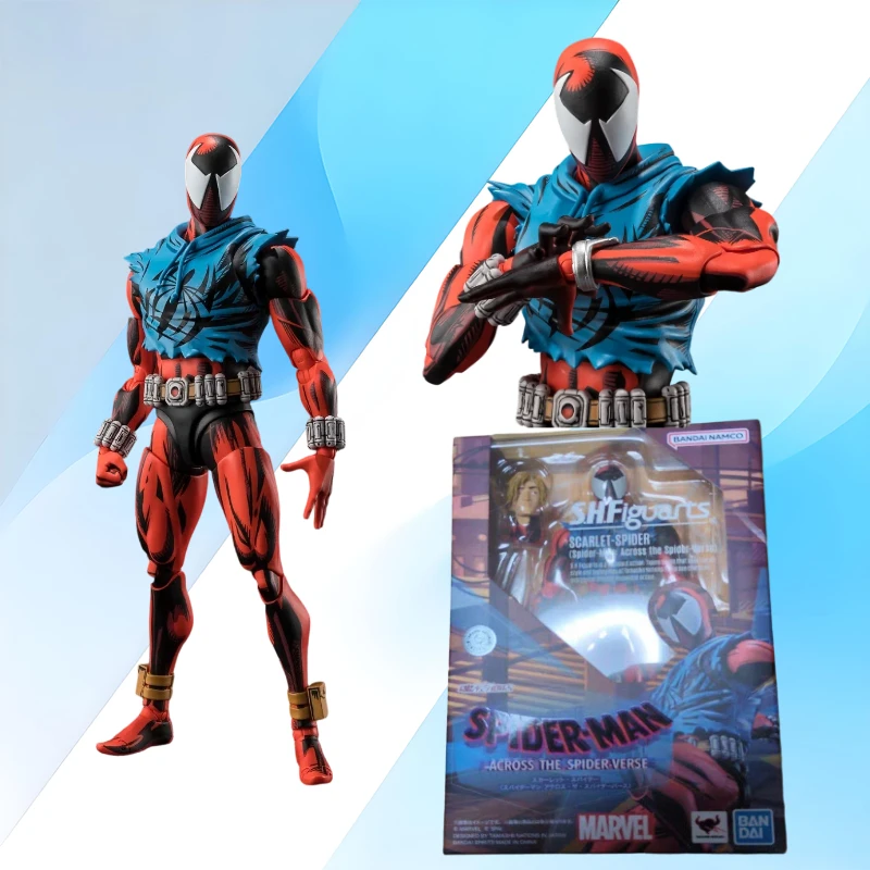 

Оригинальная фигурка Bandai Spider-Man S.H.Figuarts SHF Scarlet Spider Spider Man Across The Spider Verse, модель из ПВХ, игрушка