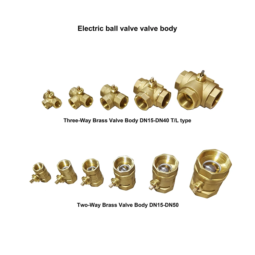 DN15-DN50 Motorized Ball Valve 2-Wire/3-Wire Waterproof IP65 2-Way/3-Way Electric Water Valves Female Thread 12V 24V 220V