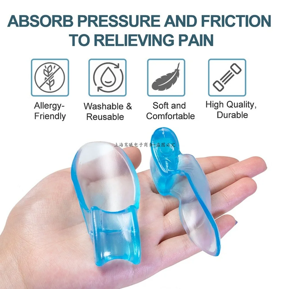 Silikongel 2 Stück Daumenkorrektur Bunion Little Toe Protector Separator Hallux Valgus Fingerglätter Fußpflege Relief Pads – Detail 5