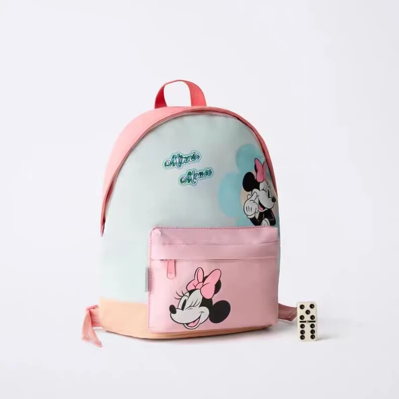 Zaino per asilo Disney 2025 Borsa da scuola leggera a doppia spalla per ragazze con simpatico cartone animato Minnie