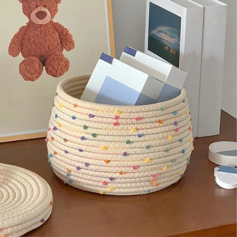 

Small Rope Basket Small Rope Basket With Lid Small Round Woven Storage Basket With Lid For Organizing