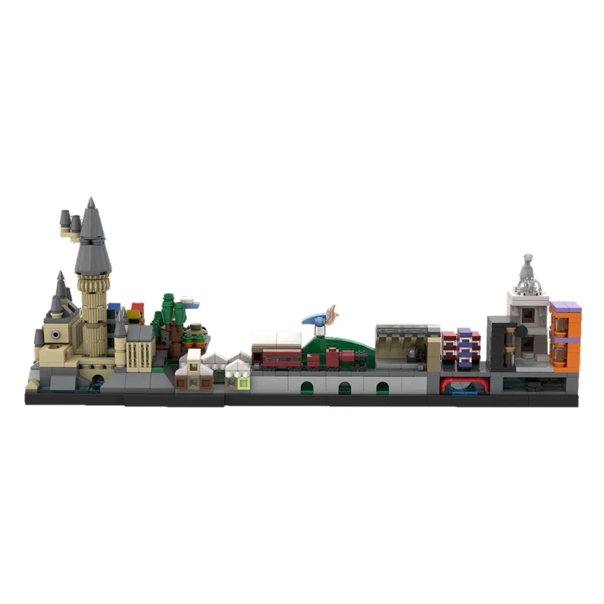 

Custom MOC: C4740 Skyline Architecture from Mobie 621 Parts Gift for Christmas