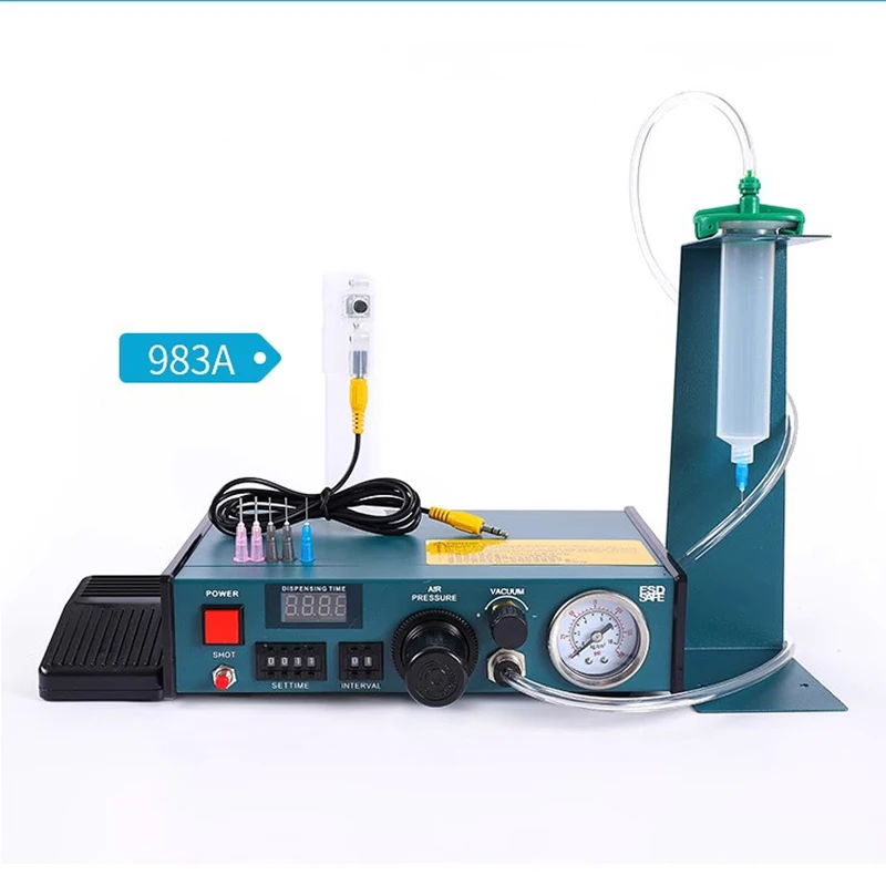 983A Automatic Dispensing Machine 110V/220V Epoxy Resin Semi-Automatic Liquid Glue Injection Machine Manual Pedal Dispenser