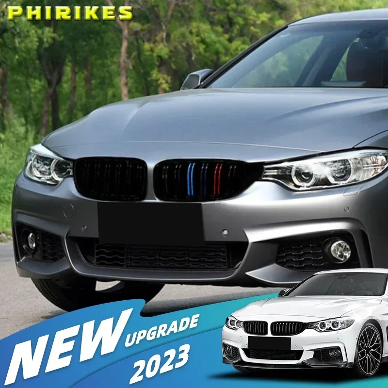 

Black Car Front Bumper Kidney Grill Double Slat Hood Grille For BMW 4 Series F32 F33 F36 M3 F80 F82 425i 430i 440i 435i Grills