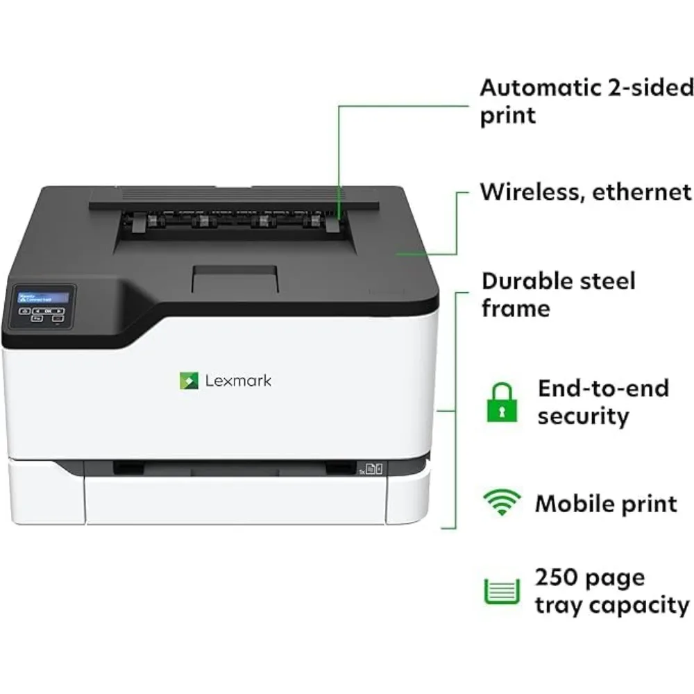 CS331dw Color Laser Printer with Ethernet, Mobile-Friendly, Wireless Office Printer with Automatic Two-Sided Printing