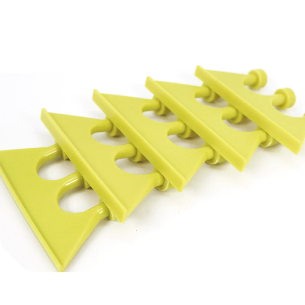 5Pcs Yellow PDR Puller Tabs 3-Tooth Dent Repair Pulling Tabs for Long & Edge Dents Paintless Auto Body Repair Tools 4