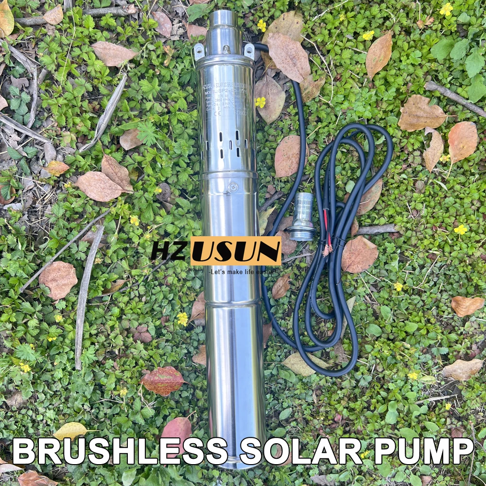 1 HP Solar Powered High Pressure Submersible Underground Well Pump with Built-in Controller Price 3 inch Small Water Pump Solar