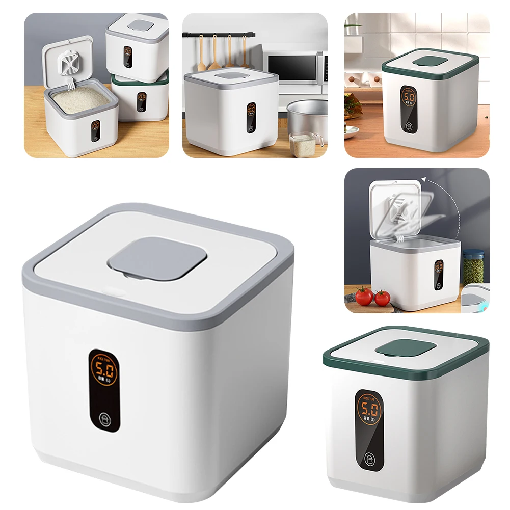 5KG Food Containers Bins Moistureproof Pet Dog Cat Food Organizer Multi-Purpose Large Capacity for Kitchen Pantry Organization