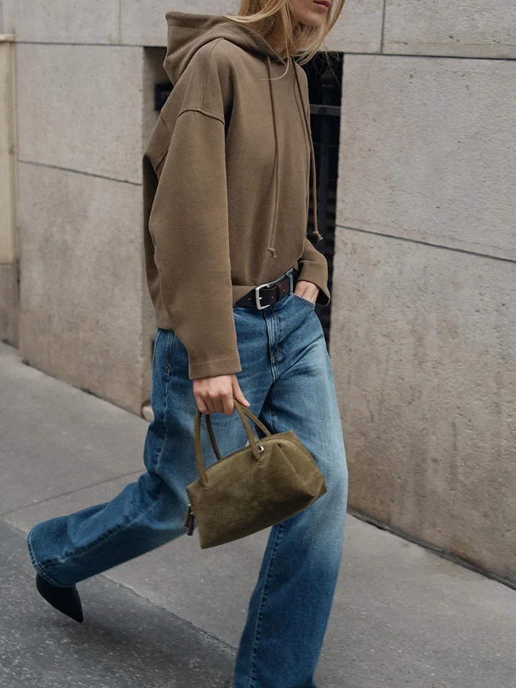 سويت سلي متعدد الاستخدامات ie وصل حديثًا سترة نسائية لموسم الخريف 2025 مريحة طويلة Sve Crew Ne