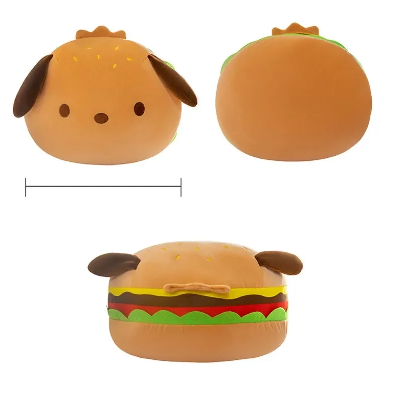 Oreiller en peluche de dessin animé mignon pour enfants, hamburger, chien, beurre, chiot, jouets en peluche, poupées, fongique, sandd2, coussins, cadeau pour filles