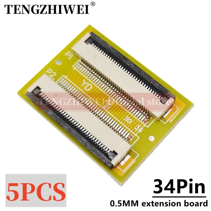 

5 шт., плата адаптера FFC/Φ 0,5 мм до 0,5 мм 34P