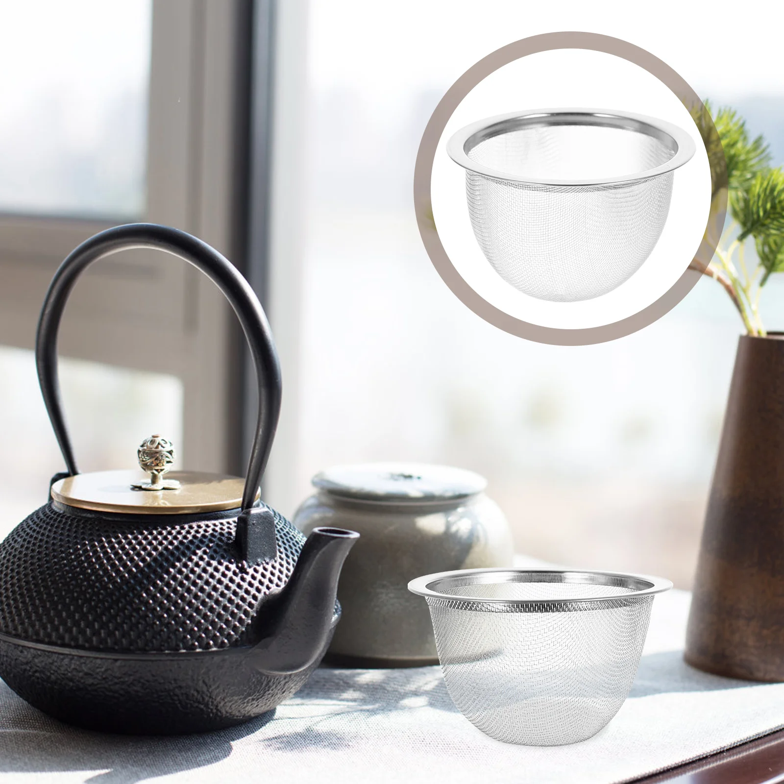 

8 Pcs Teapot Cup Gooseneck Kettle Mug Stainless Steel Filter Metal Infuser Coffee