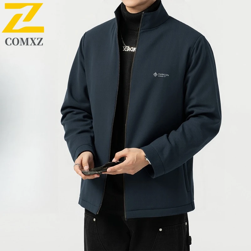 

2025 Business Men Jacket Premium Luxury Lightweight Golf Jackers Minimalist Solid Color Casual Outdoor Travel Work Outerwear