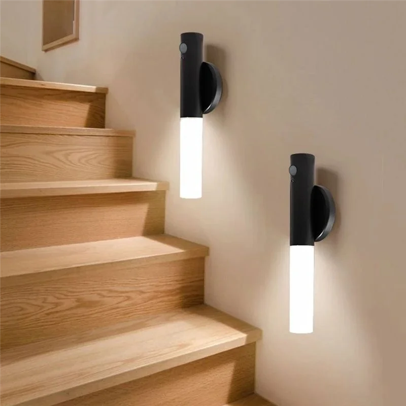 ABLN-Lampu Malam Induksi Tubuh Manusia Cerdas Lampu Dinding Koridor LED Isi Ulang Induksi Dinding Toilet Rumah Tangga