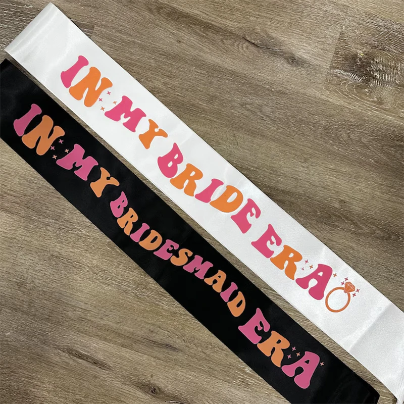 In my bride era sash Bride to be Future Mrs Bachelorette hen Party bridal shower wedding decoration Bridesmaid proposal gift