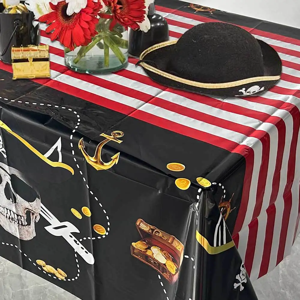 Halloween Theme Pirate Skull Tablecloth Party Party Decoration Horror Series Disposable Tablecloth