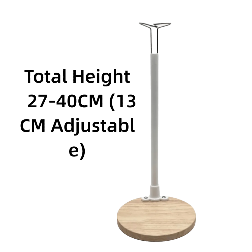 New Adjustable Height Doll Display Stand Wooden Base Metal Wire Support Doll Support Holder Action Figure Holder Collectibles
