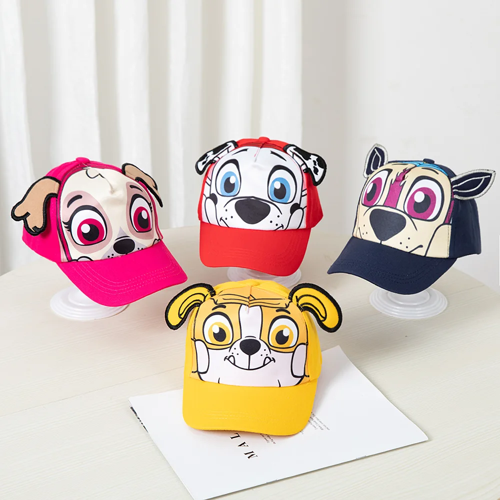 PAW Patrol Children\'s Sun Hats Marshall Rubble Chase Skye Cartoon Peaked Cap Kawaii Anime Sun Protection Cap For 3-5Y Boys Girls