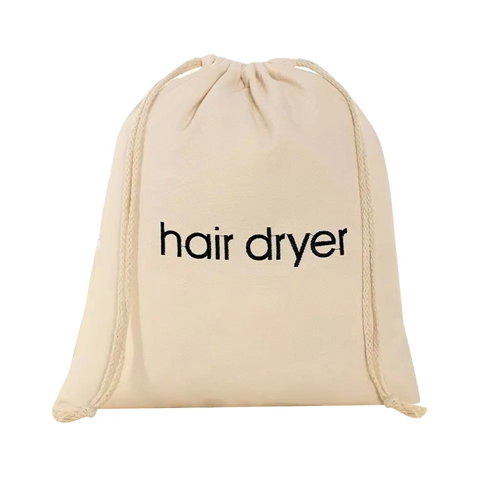New Dustproof Hair Dryer Cloth Bag Large Capacity Canvas Hair Diffuser Drawstring Storage Bag