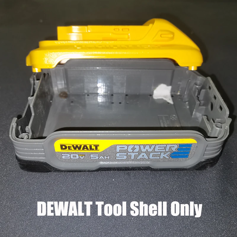 Imagem -02 - Dewalt-bateria Original Shell Dcbp520 Dcbp520g 20v 5.0ah Poder Etiqueta Prova do Óleo Anti Corrosão Preto Amarelo Shell Somente