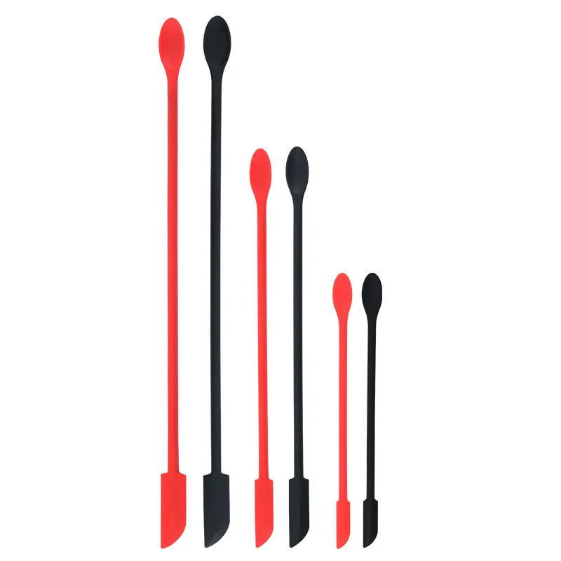 Mini Silicone Spatula Thin Jar Bottle Silicone Scraper Gadget Face Mask Brush Flexible Silicone Scraper Kitchen Utensils