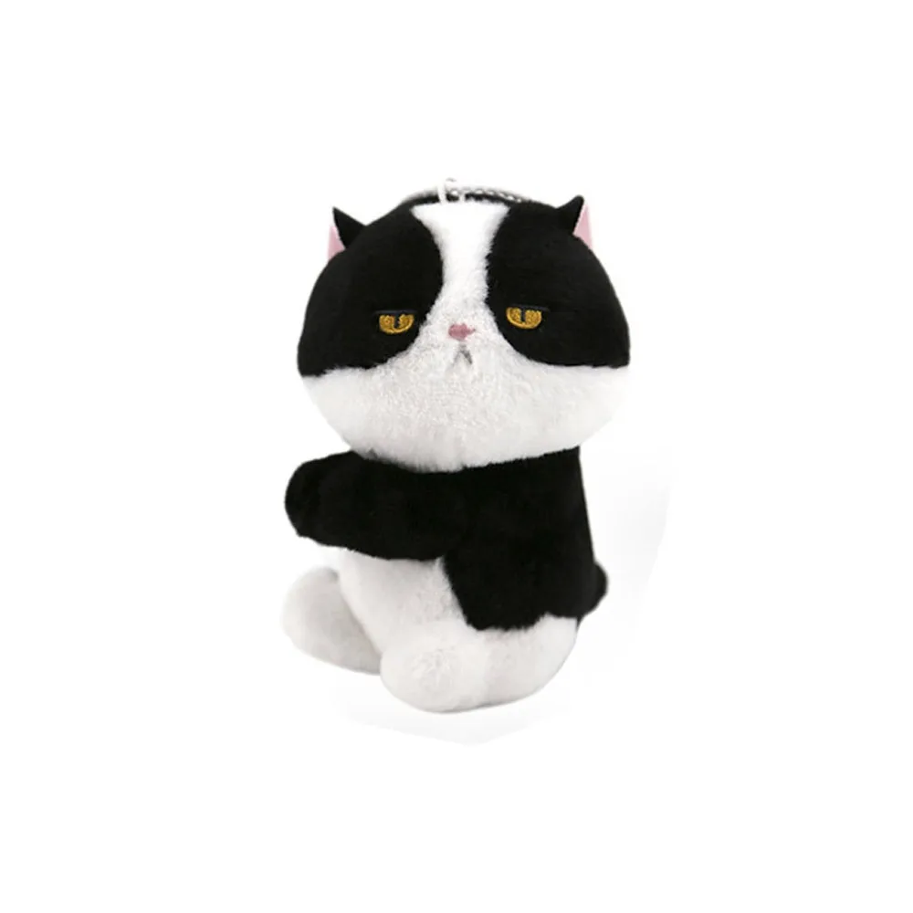 Accessorio per appendere portachiavi con ciondolo gatto animale di peluche con clip morbida per cartoni animati Kawaii