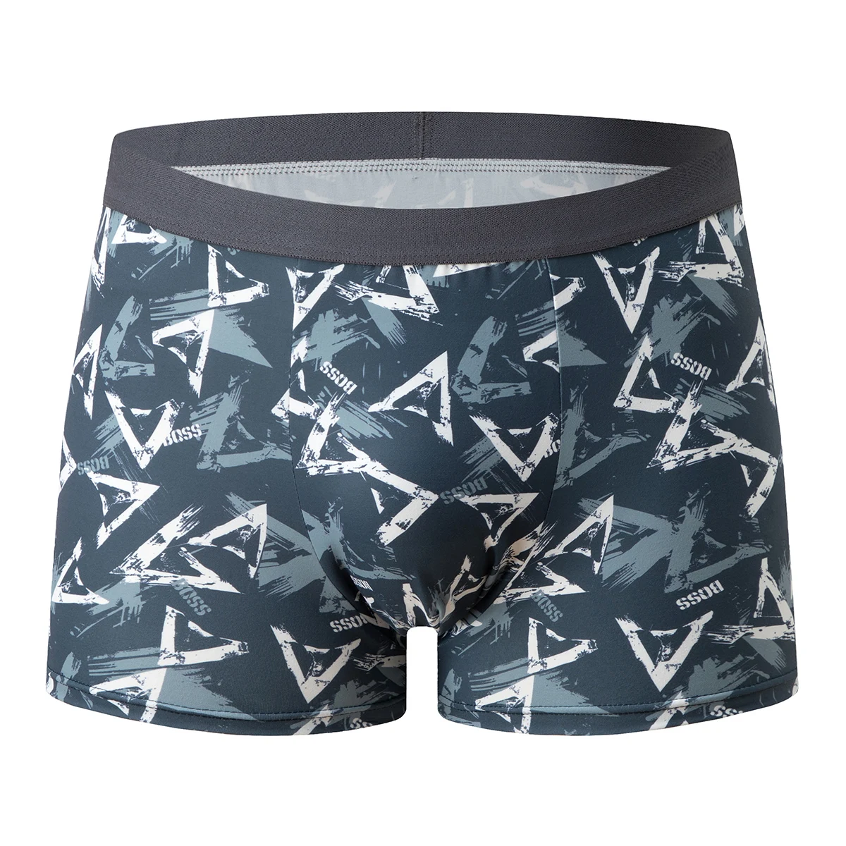 4-teiliges Set bedruckter Unterwäsche für Männer und Jugendliche, bequeme flache Boxershorts mit elastischem Bund, mehrfarbige Freizeitshorts – Detail 4