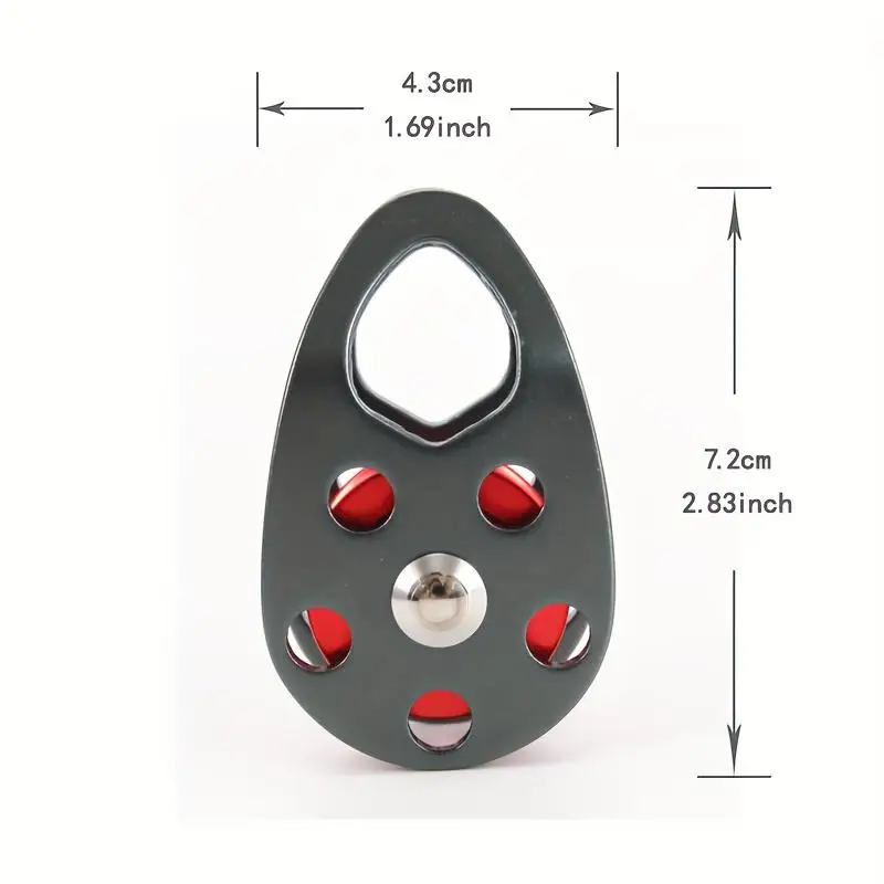 Universal Pulley Open-Face Pulley Single Wheel Design Made of Aluminum Alloy with Detachable And 360-Degree Rotating Side Panels