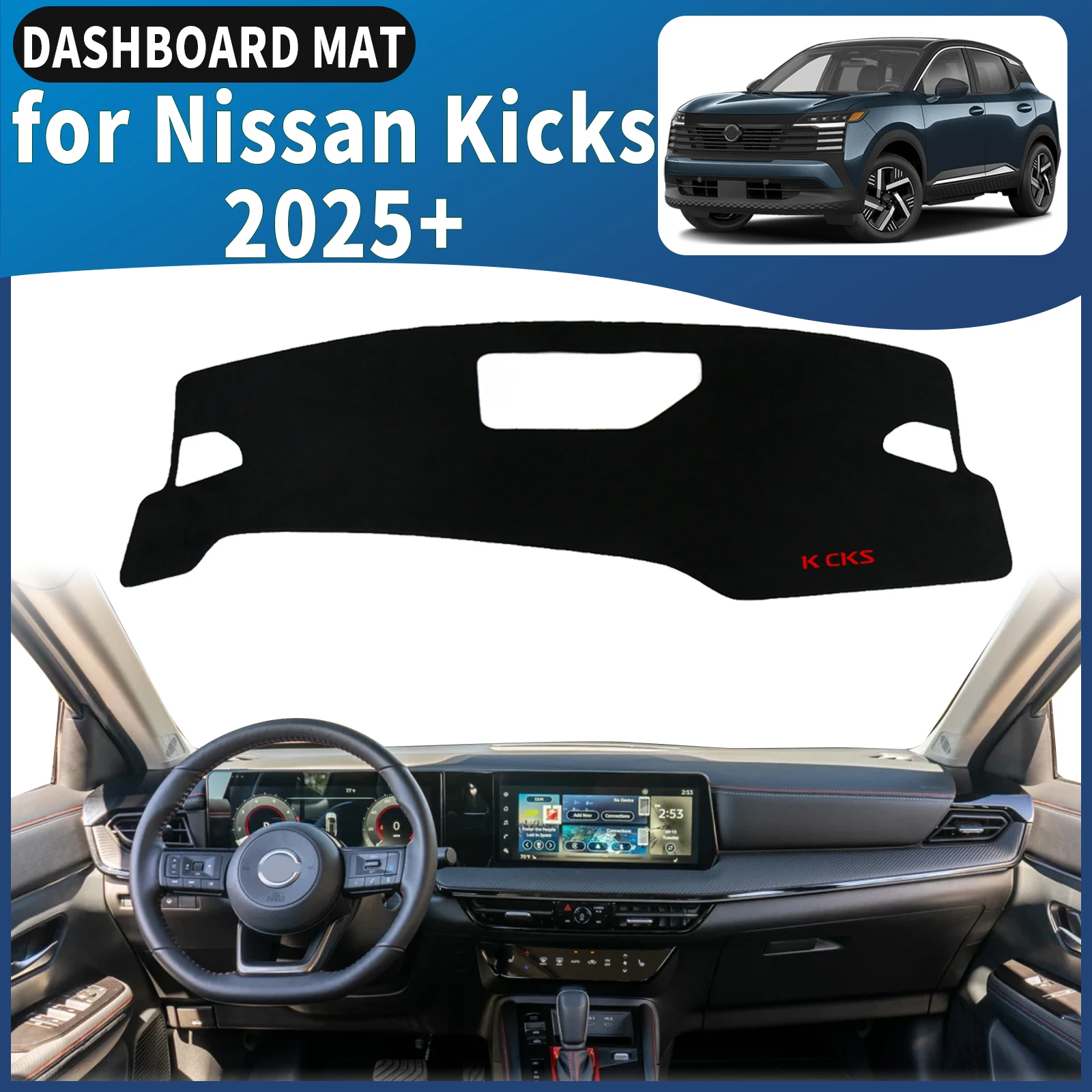 

fit for Nissan Kicks 2025 2026 Dashmat Dashboard Cover Pad DashMat Sunshade Car Accessories Protective Carpet