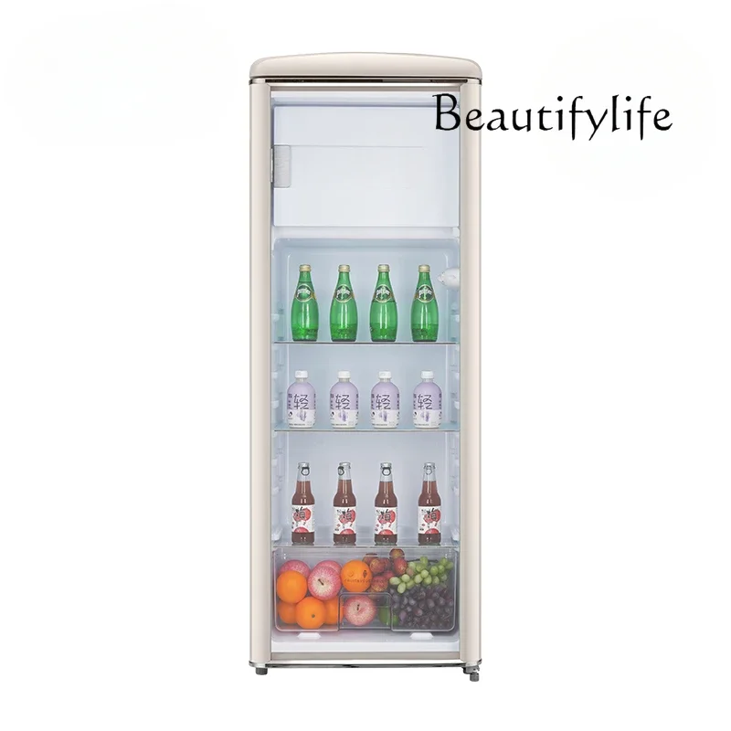 Coated Glass Ice Bar Home Living Room Office Small Glass Door Drink Refrigerator Freezer