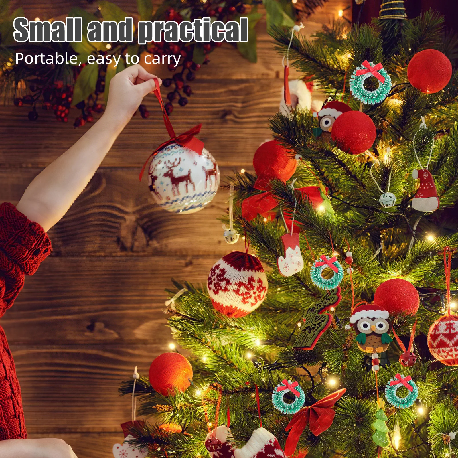 

30Pcs Mini Christmas Garlands Bowknot Artificial Wreaths 3cm Table Door Small Spaces Holiday Decoration Small Christmas Wreath