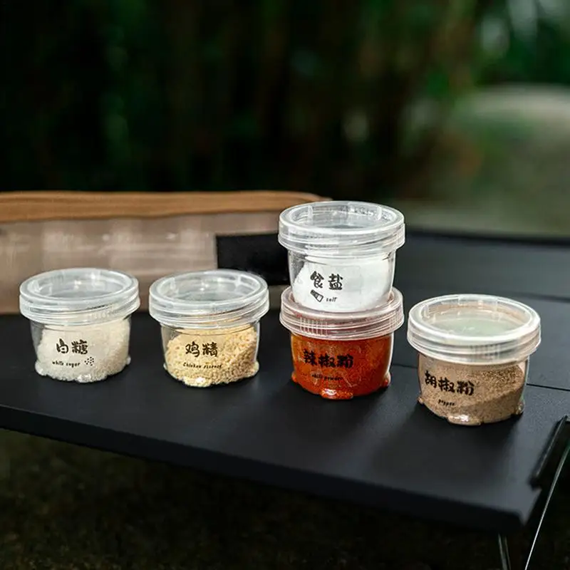 Travel Seasoning Container Travel Salt Jars Container Set Empty Seasoning Dispensers Portable Seasoning Shaker Can For